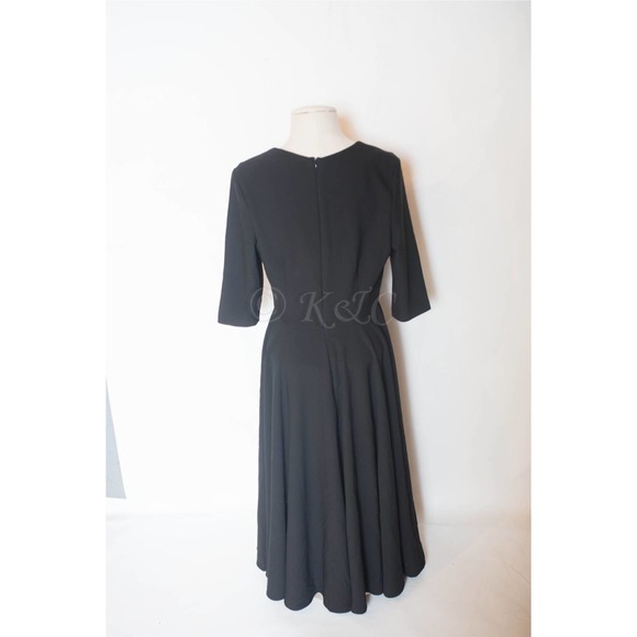 BHLDN Anthropologie Valdis Dress Black midi NEW - Picture 4 of 10
